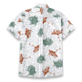 Hawaiian style sea turtle and crane summer party printed shirt